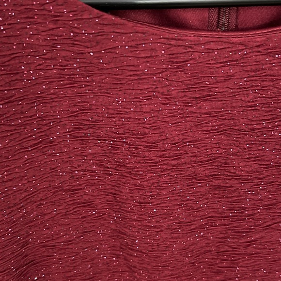 Alyx glittery sparkle red burgundy fitted cocktail dress - size 10 - Picture 4 of 5